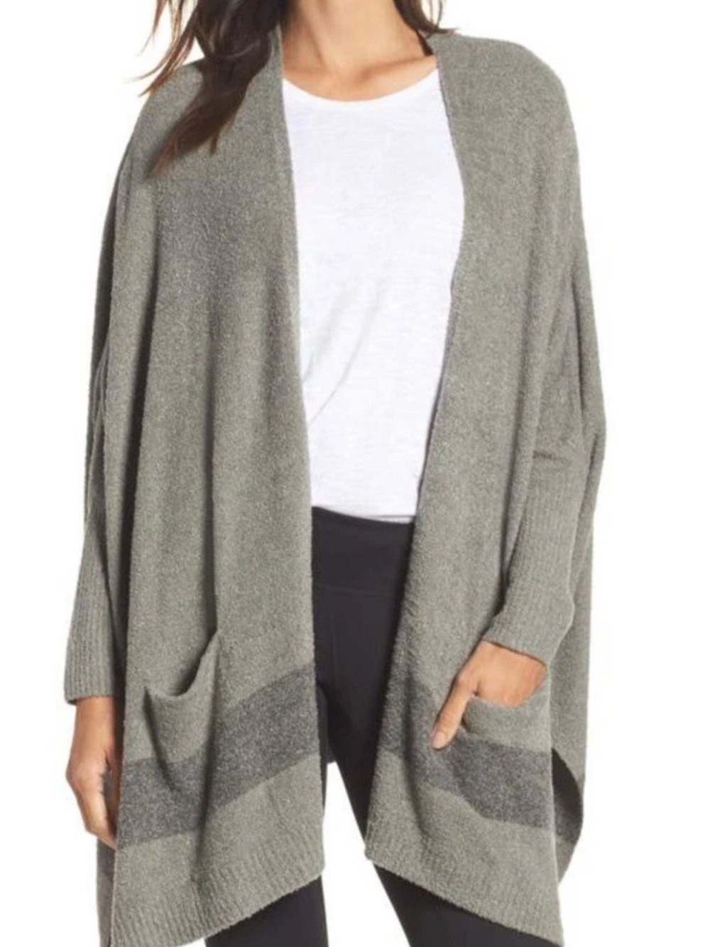 Women’s Barefoot Dreams Plus Size Cardigan Sweater - Gray Comfortable